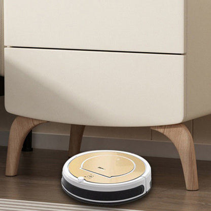 Modern Minimalist Square Rectangular Cat Scratch Leather Solid Wood Nightstand 2-Drawer For Bedroom