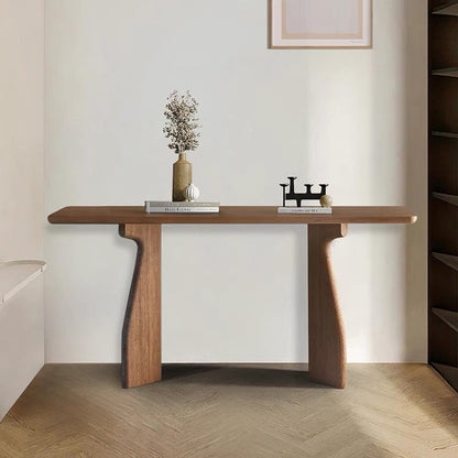 Traditional Chinese Rectangular Solid Wood Console Table For Entryways