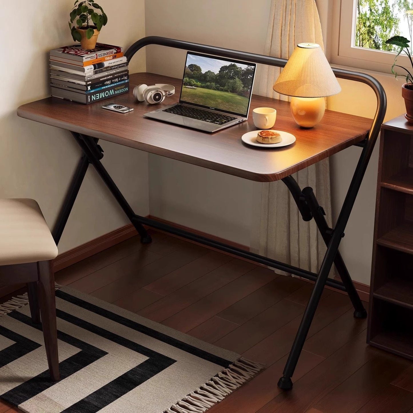 Modern Minimalist Rectangular MDF Iron Foldable Desks For Home Office