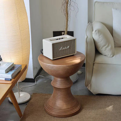 Modern Minimalist Round Magnesium Oxide End Table For Living Room