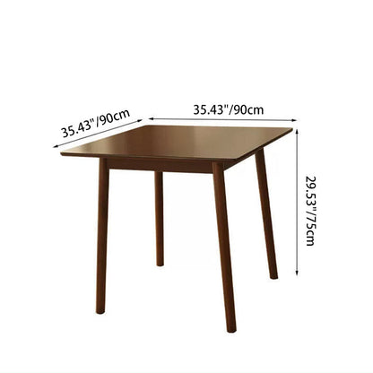 Traditional Chinese Square Rubberwood Dining Table For 5-6 Seats