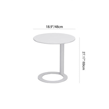 Modern Minimalist Round Iron Coffee Table For Living Room