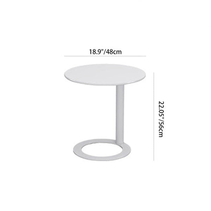 Modern Minimalist Round Iron Coffee Table For Living Room