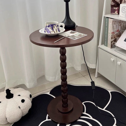 Contemporary Retro Round MDF Solid Wood Coffee Table For Living Room