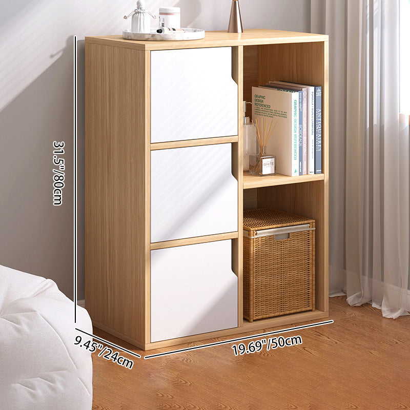 Modern Minimalist Square Rectangular MDF Storage Cabinet 5/7/8-Cabinets For Living Room