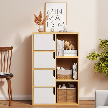 Modern Minimalist Square Rectangular MDF Storage Cabinet 5/7/8-Cabinets For Living Room