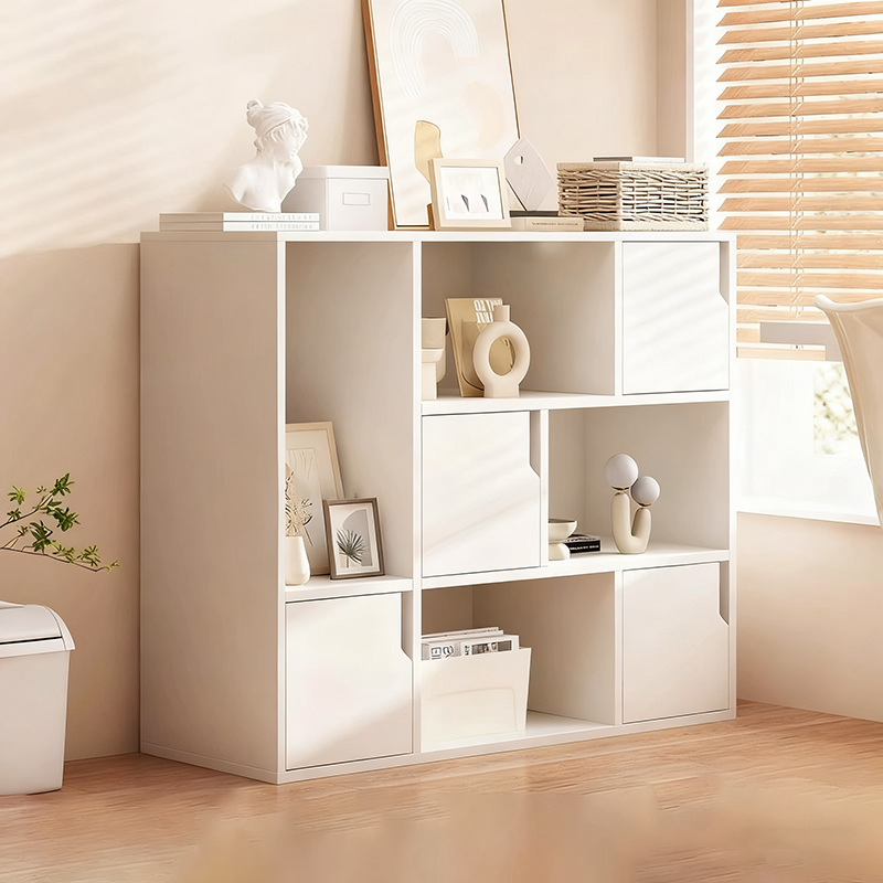 Modern Minimalist Square Rectangular MDF Storage Cabinet 5/7/8-Cabinets For Living Room