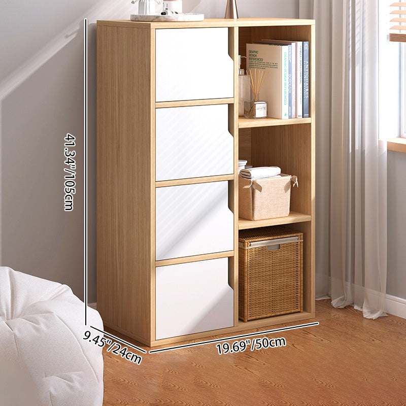 Modern Minimalist Square Rectangular MDF Storage Cabinet 5/7/8-Cabinets For Living Room