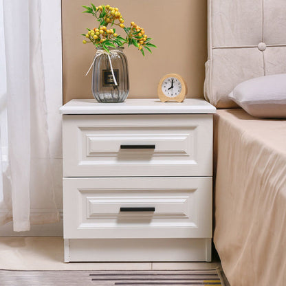 Contemporary Nordic Square Rectangular MDF Pine Wood Nightstand 2/3-Drawer For Bedroom