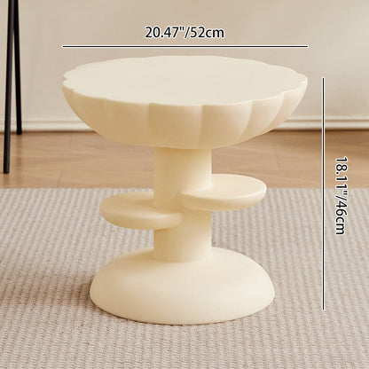 Modern Minimalist Round PE Plastic Flower Coffee Table 3-Tier For Living Room