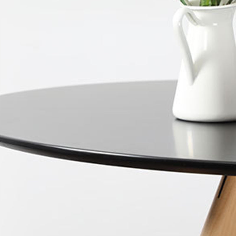 Modern Minimalist Round MDF Beech Wood Dining Table For 3-4 Seats