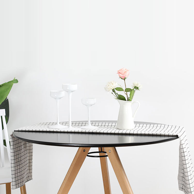 Modern Minimalist Round MDF Beech Wood Dining Table For 3-4 Seats