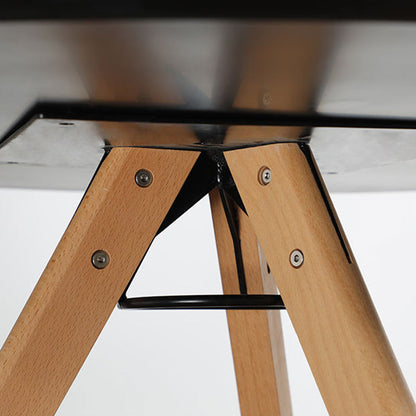 Modern Minimalist Round MDF Beech Wood Dining Table For 3-4 Seats