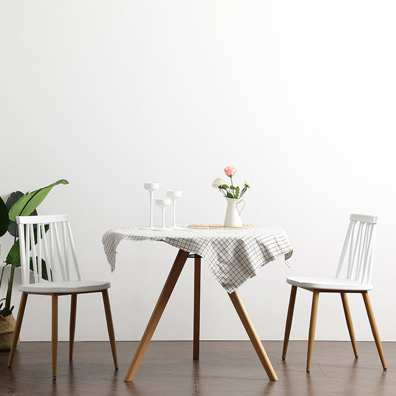 Modern Minimalist Round MDF Beech Wood Dining Table For 3-4 Seats