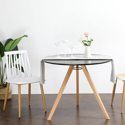 Modern Minimalist Round MDF Beech Wood Dining Table For 3-4 Seats