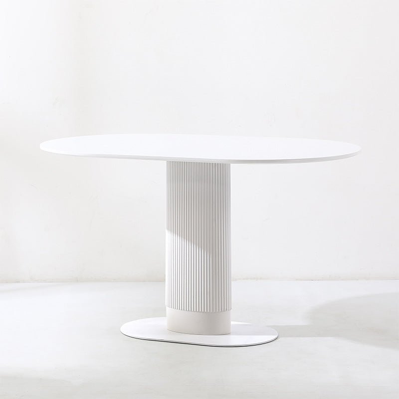 Contemporary Nordic Ellipse MDF ABS Dining Table For 3-4 Seats