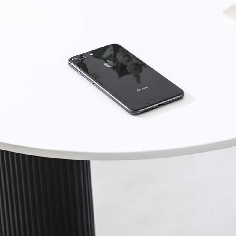 Contemporary Nordic Ellipse MDF ABS Dining Table For 3-4 Seats