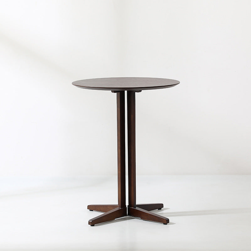 Contemporary Nordic Round MDF Oak Wood Dining Table For 2-3 Seats