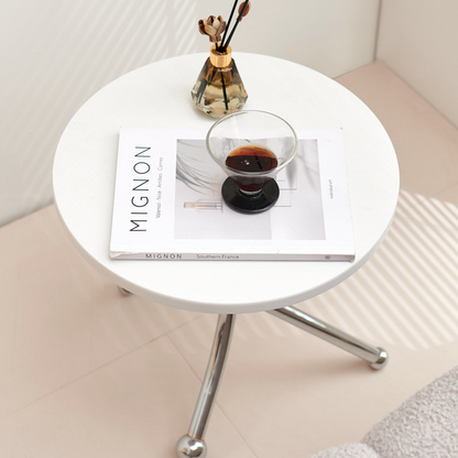 Contemporary Retro Round MDF Iron Coffee Table For Living Room