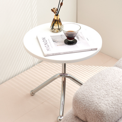 Contemporary Retro Round MDF Iron Coffee Table For Living Room