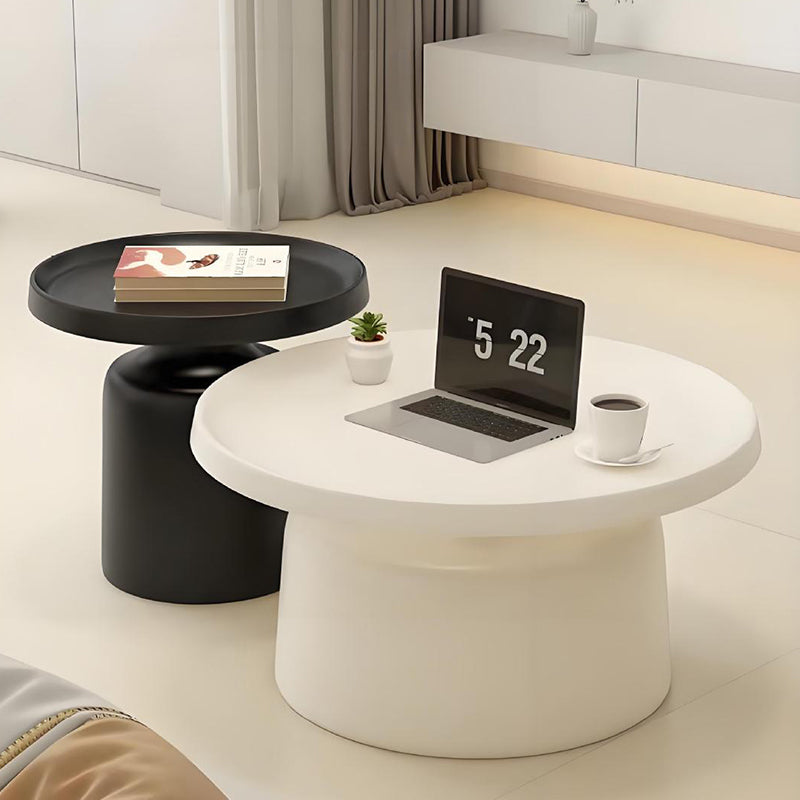 Modern Minimalist Round Iron Coffee Table For Living Room