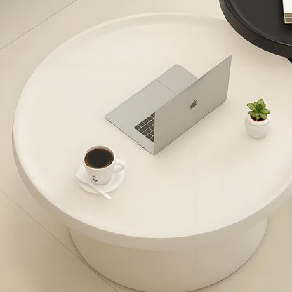 Modern Minimalist Round Iron Coffee Table For Living Room