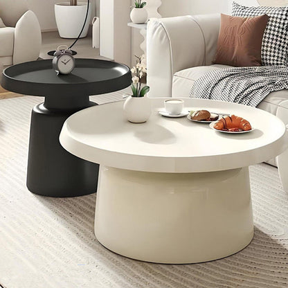Modern Minimalist Round Iron Coffee Table For Living Room