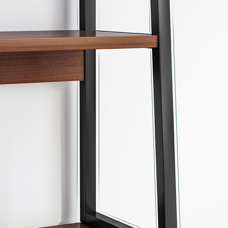 Modern Minimalist Rectangular MDF Steel Bookshelf 4-Tier For Living Room