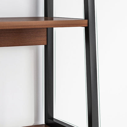 Modern Minimalist Rectangular MDF Steel Bookshelf 4-Tier For Living Room