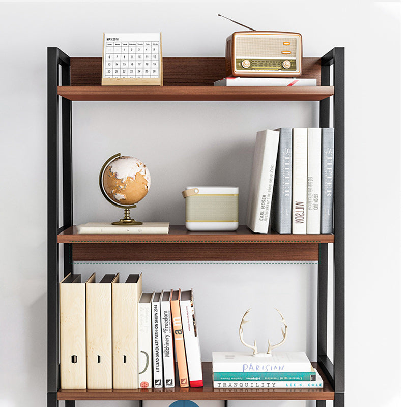 Modern Minimalist Rectangular MDF Steel Bookshelf 4-Tier For Living Room