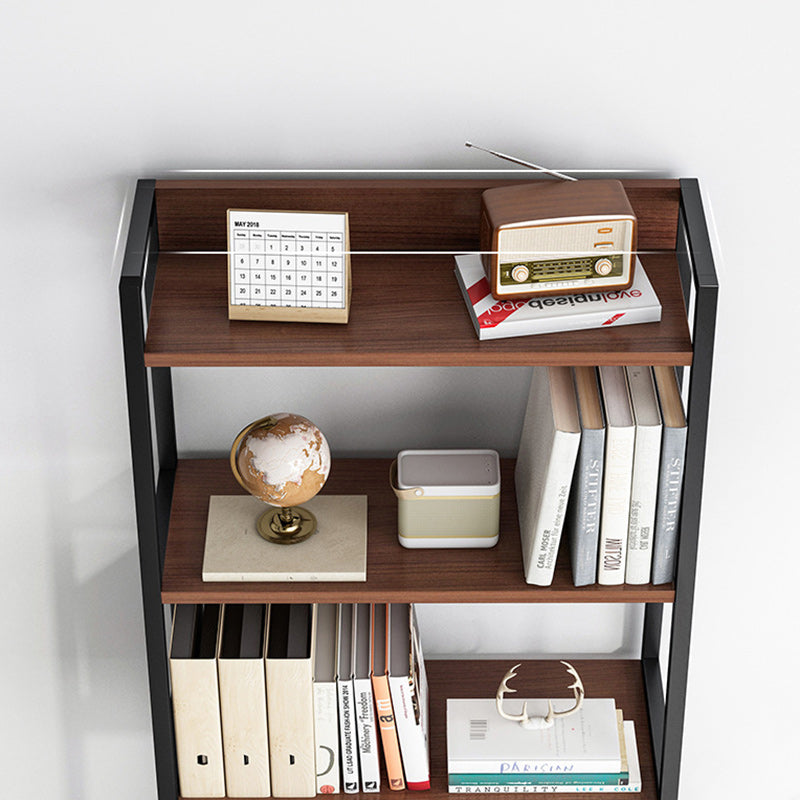Modern Minimalist Rectangular MDF Steel Bookshelf 4-Tier For Living Room