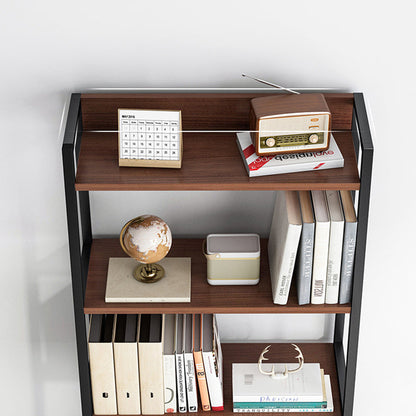 Modern Minimalist Rectangular MDF Steel Bookshelf 4-Tier For Living Room