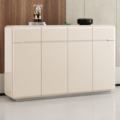 Modern Minimalist Rectangular HDF Shoe Storage 4-Tier For Entryways