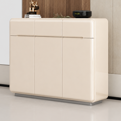 Modern Minimalist Rectangular HDF Shoe Storage 4-Tier For Entryways
