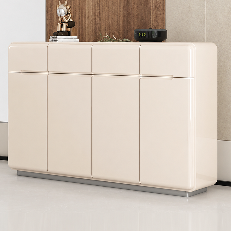 Modern Minimalist Rectangular HDF Shoe Storage 4-Tier For Entryways