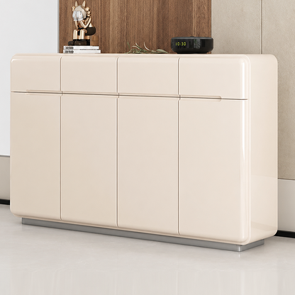 Modern Minimalist Rectangular HDF Shoe Storage 4-Tier For Entryways