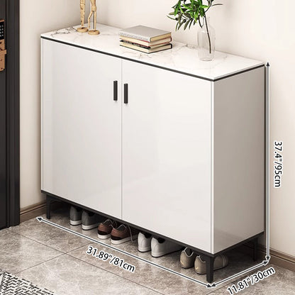 Contemporary Luxury Rectangular MDF Metal Shoe Storage 4-Tier For Entryways