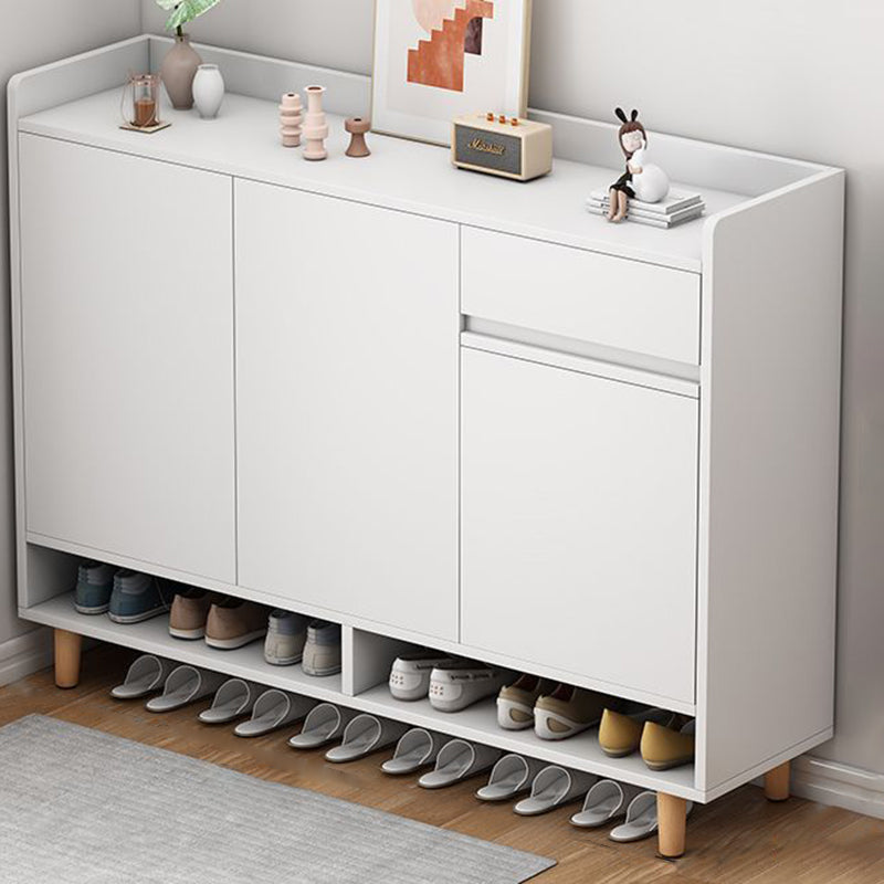 Modern Minimalist Rectangular MDF Shoe Storage 4-Tier For Entryways