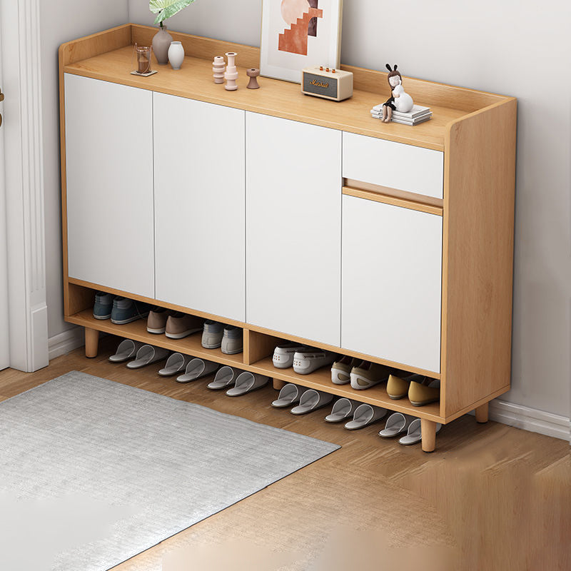 Modern Minimalist Rectangular MDF Shoe Storage 4-Tier For Entryways