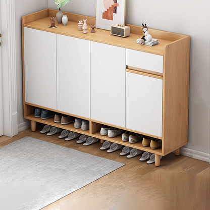 Modern Minimalist Rectangular MDF Shoe Storage 4-Tier For Entryways