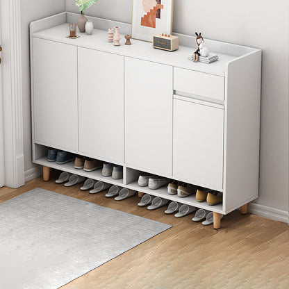 Modern Minimalist Rectangular MDF Shoe Storage 4-Tier For Entryways