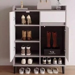 Modern Minimalist Rectangular MDF Shoe Storage 4-Tier For Entryways