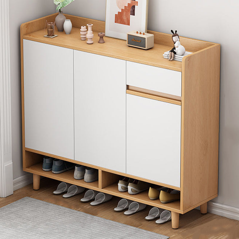 Modern Minimalist Rectangular MDF Shoe Storage 4-Tier For Entryways