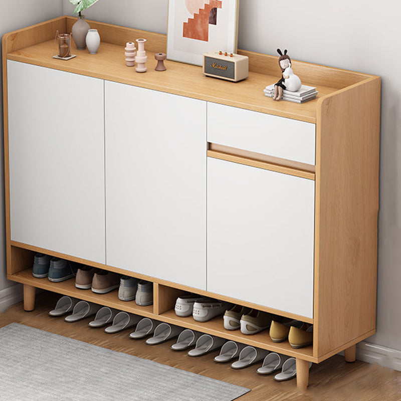 Modern Minimalist Rectangular MDF Shoe Storage 4-Tier For Entryways