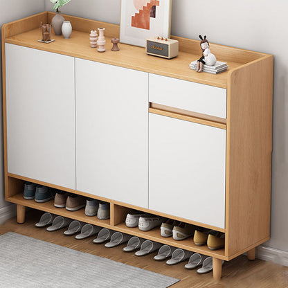 Modern Minimalist Rectangular MDF Shoe Storage 4-Tier For Entryways
