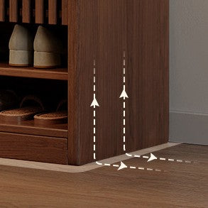 Traditional Chinese Rectangular Solid Wood Shoe Storage 7-Tier For Entryways
