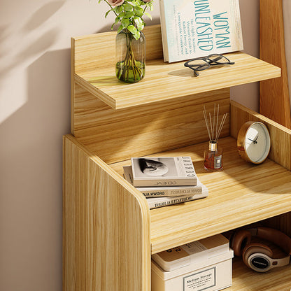 Modern Minimalist Square Rectangular Malacca Wood MDF Nightstand 1/2-Drawer For Bedroom
