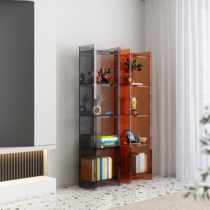 Modern Minimalist Square Rectangular Acrylic Display Rack 4/5-Tier For Living Room