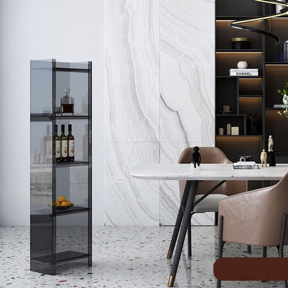 Modern Minimalist Square Rectangular Acrylic Display Rack 4/5-Tier For Living Room