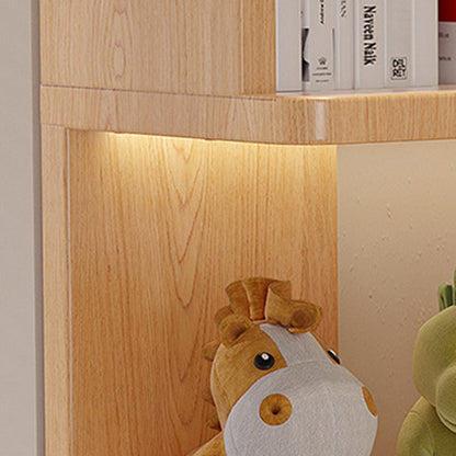 Modern Minimalist L-shaped Solid Wood Plywood Corner Shelf Unit 3/4/5-Tier For Living Room